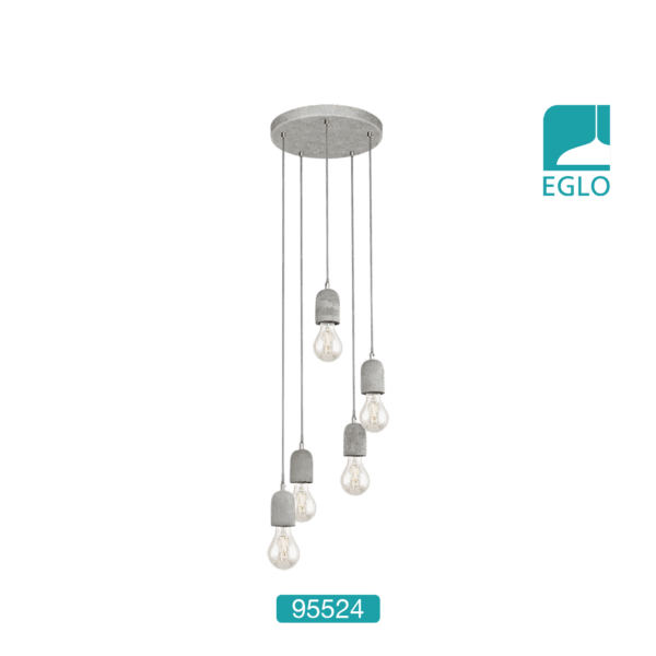 5 Bulb Ceiling Pendant Concrete