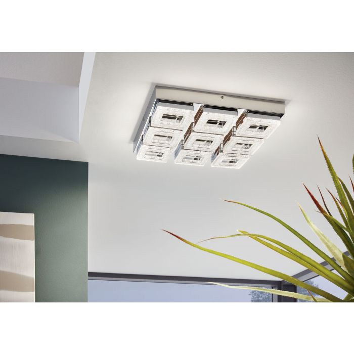 9 Square LED Crystal Ceiling Fitting - Image 2