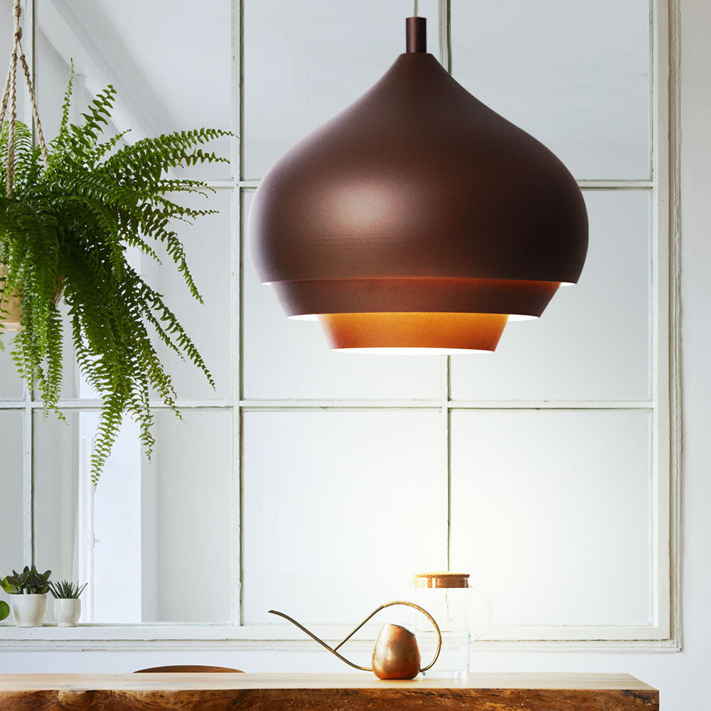 Camborne Pendant Dark Brown Creme - Image 2