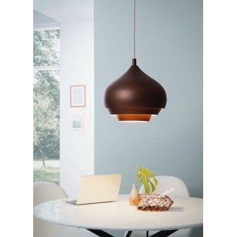 Camborne Pendant Dark Brown Creme - Image 3