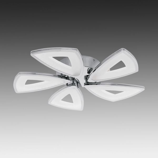 5 light LED Ceiling Light Chrome - Image 2